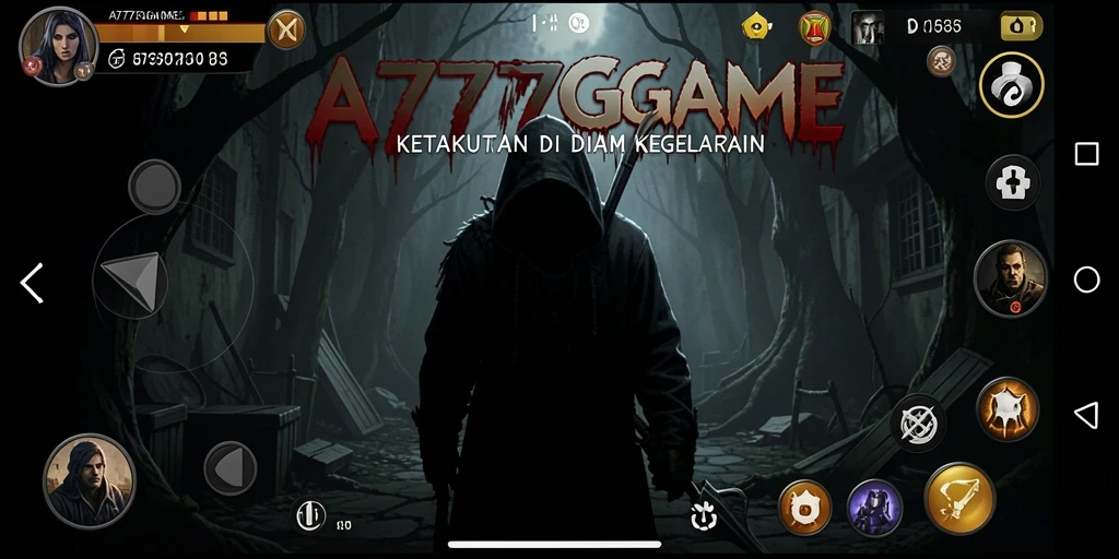 Tangkapan layar A777GAME menampilkan momen mencekam di tengah kegelapan.