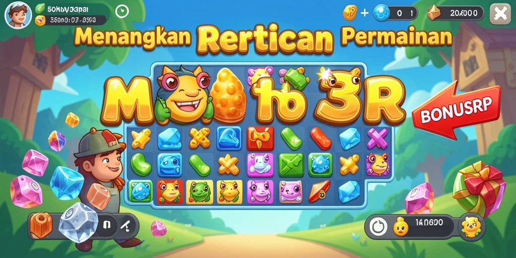 Gameplay seru BONUSRP dengan kombinasi batu permata Match-3.