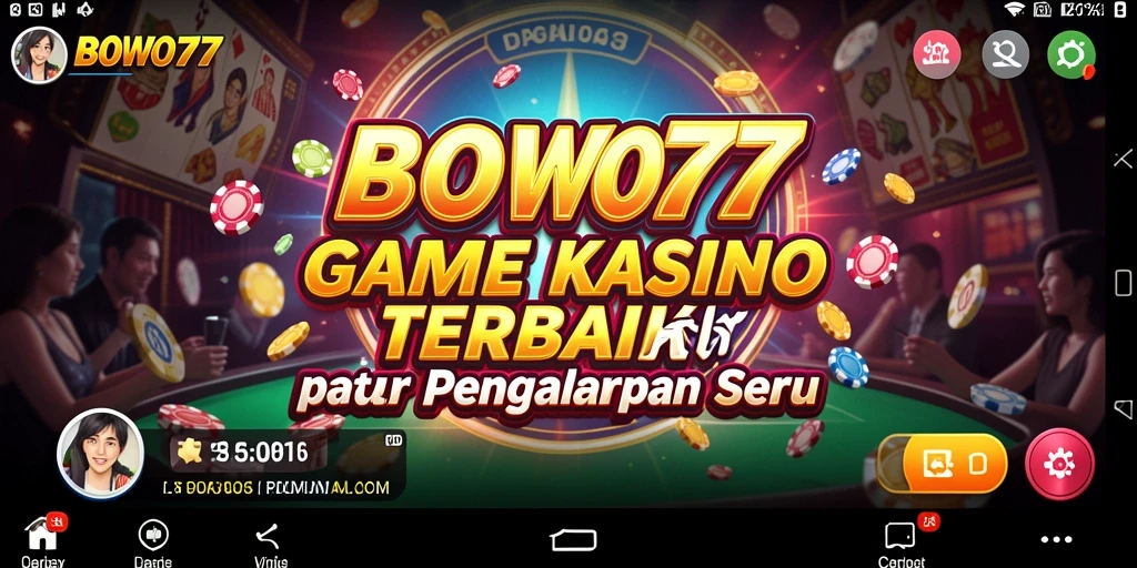 Screenshot BOWO77 menampilkan gameplay Kasino yang menarik dan interaktif.