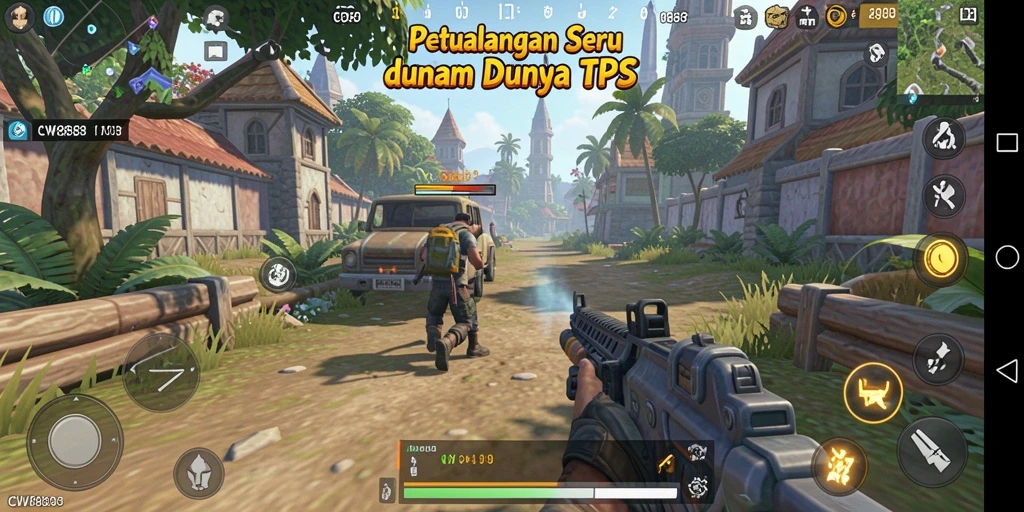 Tangkapan layar menunjukkan aksi menegangkan dalam gameplay TPS CW8888.