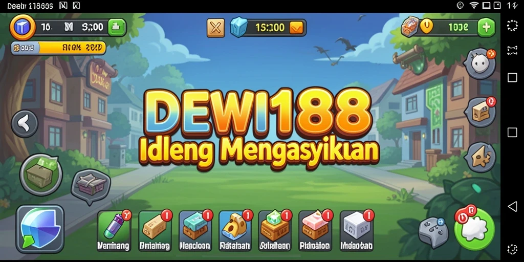 Tampilan gameplay DEWI188 dengan karakter yang unik dan menarik.