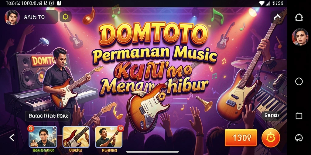 Tangkapan layar gameplay DOMTOTO yang menampilkan keseruan bermain musik.