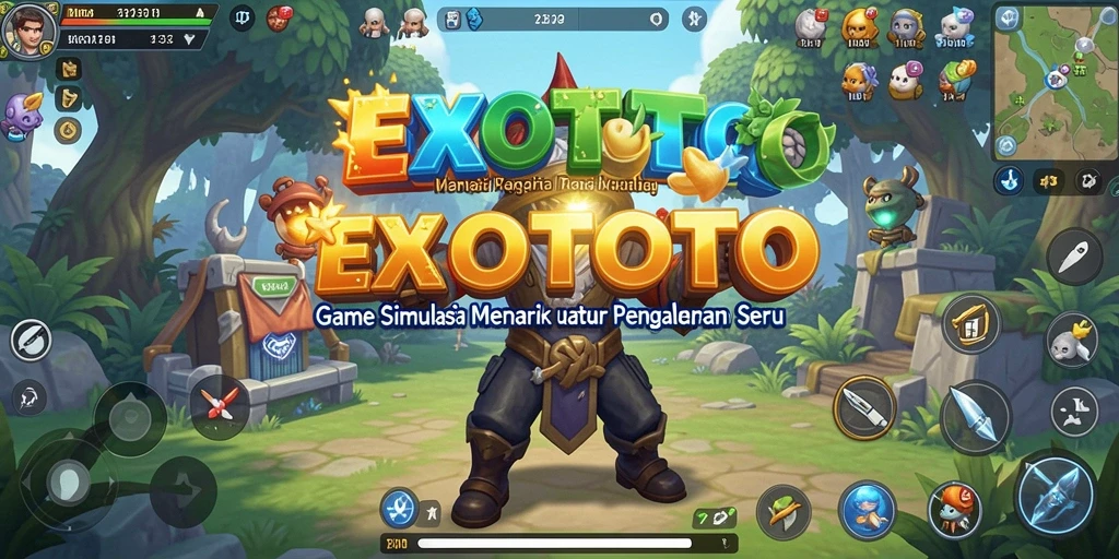 Tangkapan layar gameplay <strong>EXOTOTO</strong> menunjukkan kebebasan dalam simulasi kehidupan.