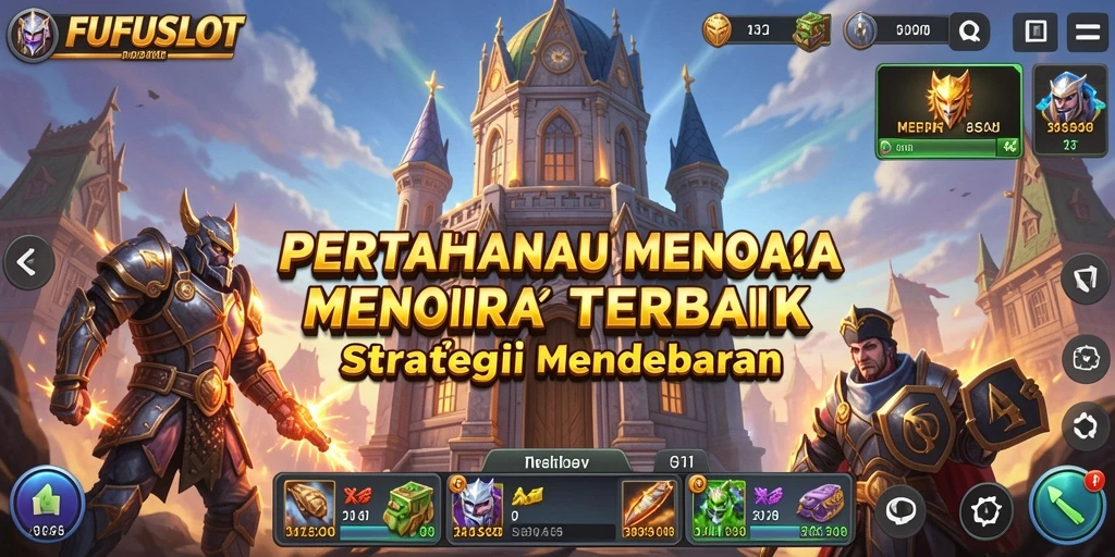 Tampilan gameplay <strong>FUFUSLOT</strong> yang menarik dalam pertahanan menara.