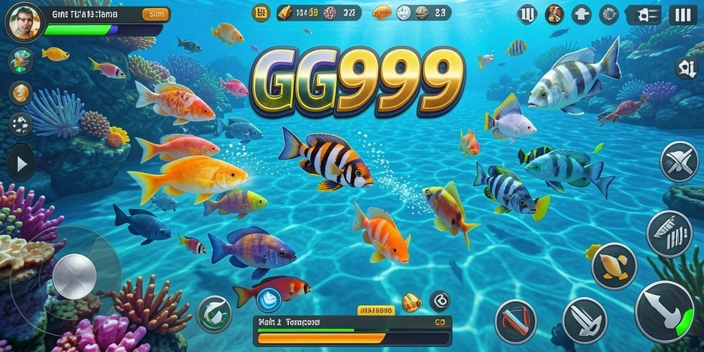 Tampilan gameplay seru dalam game Tembak Ikan GG999.