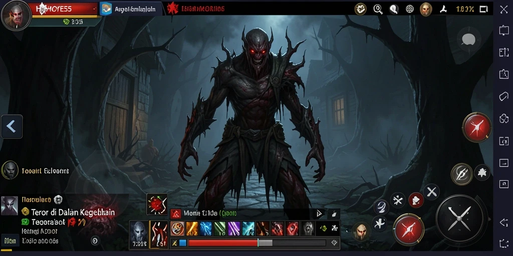 Gameplay menegangkan di HOYE55 dengan suasana Horror.