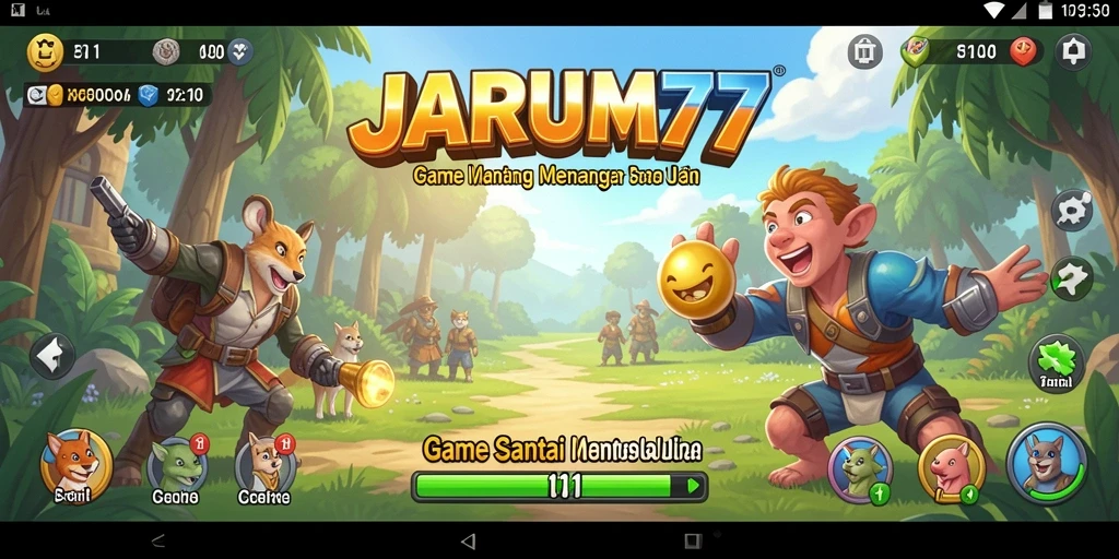 Screenshot gameplay JARUM77 menampilkan momen seru saat bermain.