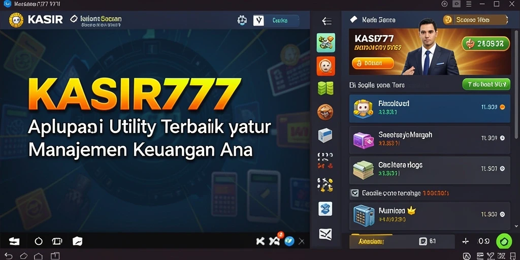 Tampilan antarmuka KASIR777 yang sederhana dan informatif.