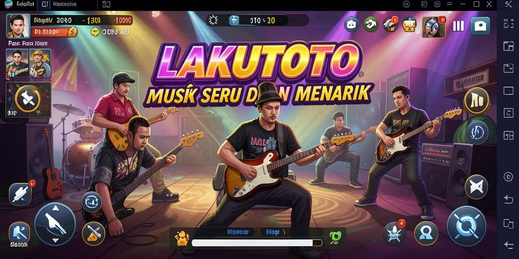 Screenshot gameplay LAKUTOTO dengan pengguna bernyanyi.