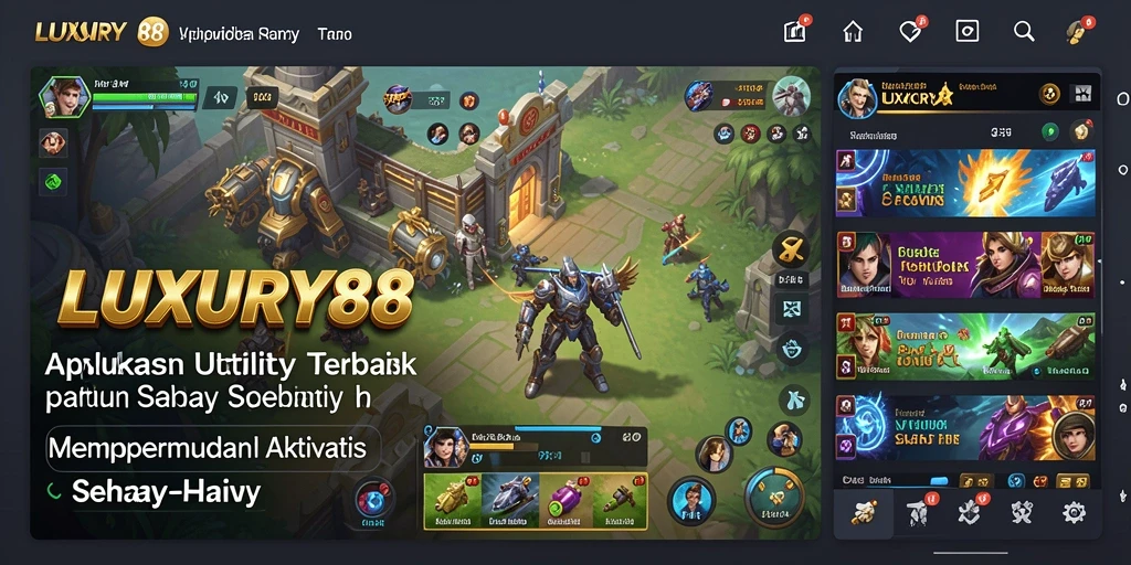 Screenshot utama LUXURY88 menampilkan antarmuka yang sederhana dan fungsional.