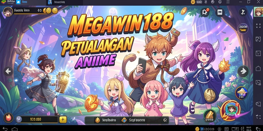 Screenshot MEGAWIN188 menunjukkan karakter Anime yang penuh warna dan gameplay yang seru.