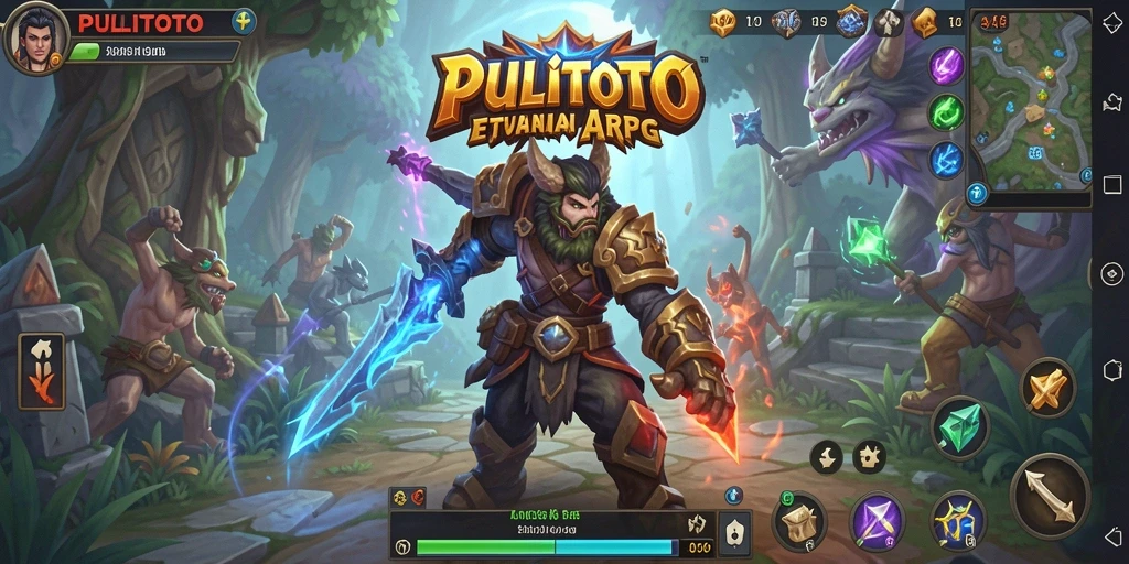 Tampilan gameplay menarik dari PULITOTO dalam petualangan ARPG.
