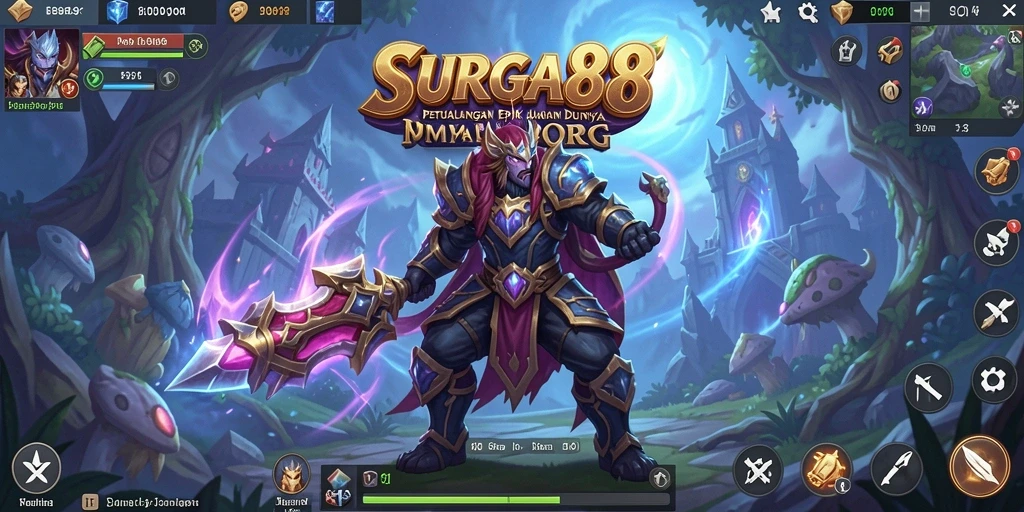Screenshot SURGA88 menampilkan momen epik dalam dunia MMORPG