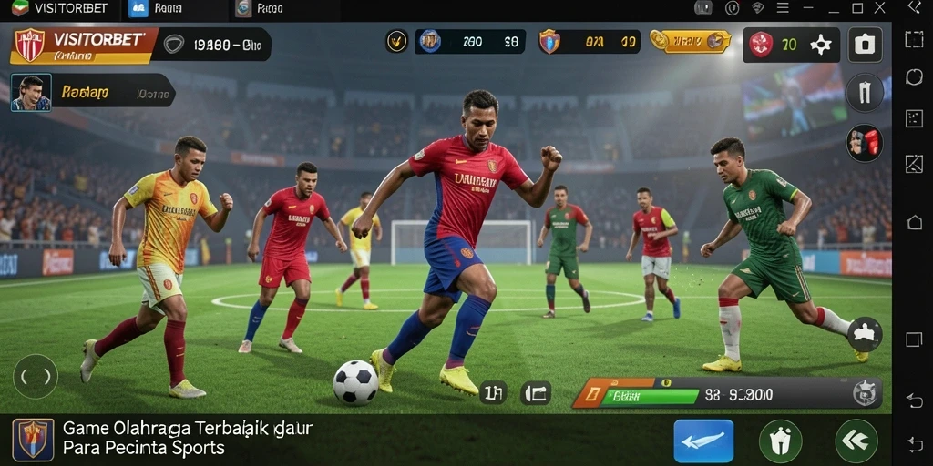 Tampilan gameplay menarik yang menggambarkan pertandingan olahraga seru.